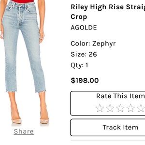Agolde straight leg jeans